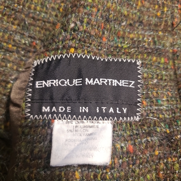 Vintage Enrique Martinez Women's Wool Tweed Blazer Made in Italy - Picture 9 of 9